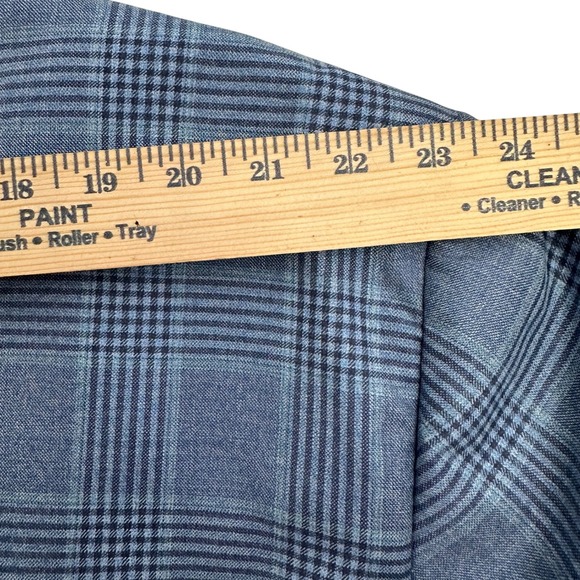 Oak Hill Premium Italian Fabric Blazer Mens 56 LNG Blue Plaid Sport Coat Wool - Picture 13 of 13